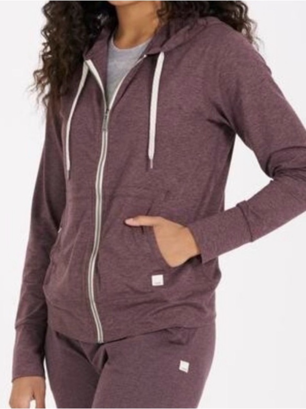 Vuori Zip Hoodie Jacket Plum